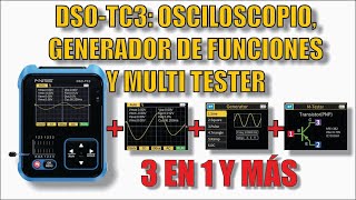 DSOTC3 un instrumento con esteroides Osciloscopio Generador de funciones Multi Tester  Utsource [upl. by Llenrup]