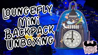 Unbox Peter Pan Loungefly Glow In The Dark Clock Mini Backpack from Truffle Shuffle [upl. by Gemini411]