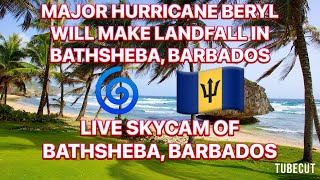 Major Hurricane Beryl will make Landfall in Bathsheba Barbados  LIVE Breaking News Coverage [upl. by Derfliw]