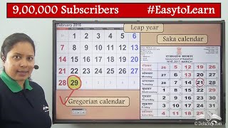 Gregorian and Saka Calendar  Difference  Almanac  Class 4  CBSE  NCERT  ICSE [upl. by Shuma]