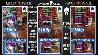 Intel Core i5 14600K VS Ryzen 9 5950X VS Ryzen 7 7800X3D Pruebas Con Nvidia En 4K [upl. by Knitter]