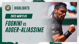 Fognini vs AugerAliassime Round 1 Highlights  RolandGarros 2023 [upl. by Ennaeerb]