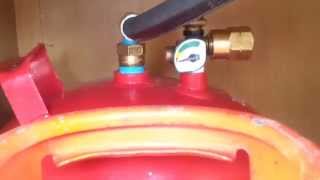 Fitting a Gasit refillable LPG cylinder bottle in place of the old Calor Propane bottle [upl. by Towers124]