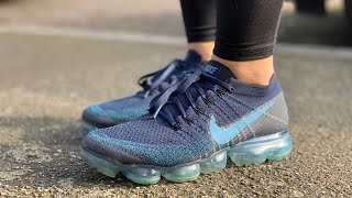 Nike Air VaporMax Flyknit College NavyCeruleanBlustery [upl. by Enitnelav]