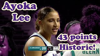 Ayoka Lee Kansas State Record 43 points 9 rebounds 3 assist 3 steals 4 blocks vs UCA [upl. by Wyn279]