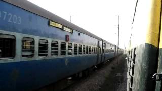 Parallel run with KCVLDDN Express and crossing of Golden Temple Mail [upl. by Keane]