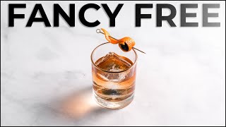 How to make a Fancy Free cocktail recipe  Old Fashioned cocktail variation [upl. by Elvera379]