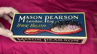 Unboxing  Mason Pearson Junior Size Hair Brush in Dark Ruby [upl. by Lerim]