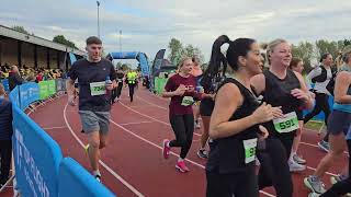 Jarrow 10K Race B start Organised by RunThrough 6 October 2024 [upl. by Marolda866]