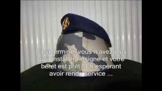 ARMEE ARMY  Comment former un béret militaire   How to mould ur militarys beret [upl. by Catlin]