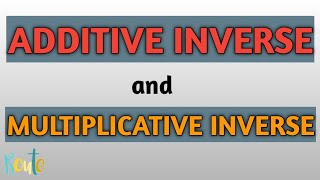 Additive and multiplicative inverse class 7 ll chapter 1 [upl. by Akiras]