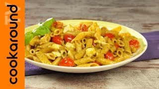 Insalata di pasta fredda con pesto e pomodorini [upl. by Immot]