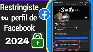 cómo evitar que tomen captura de pantalla en tú perfil de facebook cómo restringir tu perfil [upl. by Diet]