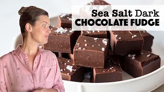 Easy Homemade Fudge  Salted Dark Chocolate Edition [upl. by Beverley]