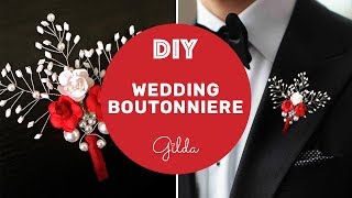 How to make a Boutonniere Buttonhole for Men DIY Tutorial [upl. by Russo775]