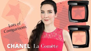 CHANEL Spring 2022 LA COMETE makeup collection  BLUSH COMÈTE Peche Cosmique amp Corail Etoile Review [upl. by Gardal]