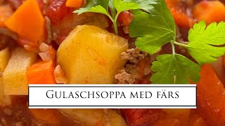 Gulaschsoppa med färs [upl. by Llerdna]