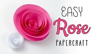 Easy Papercraft Rose Swirl Tutorial  DIY  Paper Kawaii [upl. by Fran865]