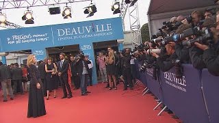 Stars promenade at the Deauville American Film Festival [upl. by Abshier]