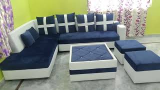 LShape Sofa 8 Seater From Flipkart  Review On LShape Sofa Fatimas Lifestyle [upl. by Hayn]