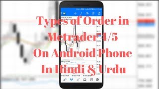 Types Of Order On MT5 amp MT4 in Hindi Urdu on Android SmartPhone [upl. by Derriey984]