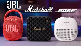 Marshall Willen VS Bose Soundlink Micro VS JBL Clip 4 [upl. by Lindly]