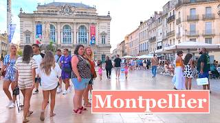 Nightlife in Montpelier France  walking at night in Montpellier 4K HDR [upl. by Lagasse442]