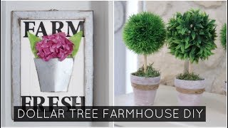 DIY FARMHOUSE SPRING DECOR DOLLAR TREE DIYS [upl. by Clymer]