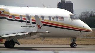 Hornbill Skyways Canadair CL6002B16 Challenger 605 Take off at Nagoya [upl. by Disharoon]