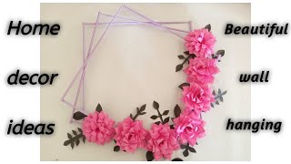 Beautiful wall hanging made with paperHome decoration ideas 💡craft [upl. by Meirrak]