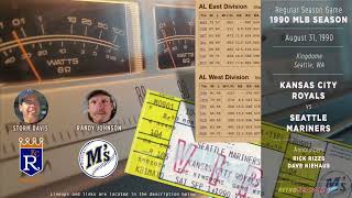 1990Aug31 • KCRSEA • Kansas City Royals vs Seattle Mariners  Classic Baseball Radio Broadcast [upl. by Zennas391]