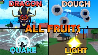 All FRUITS Showcase  King Legacy [upl. by Hauhsoj867]