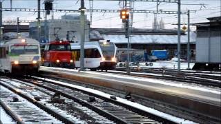 Ankünfte und Abfahrten im Bahnhof Romanshorn [upl. by Laefar451]