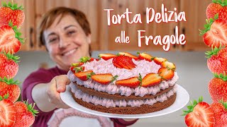 TORTA DELIZIA ALLE FRAGOLE Ricetta Facile  Fatto in Casa da Benedetta [upl. by Kari]