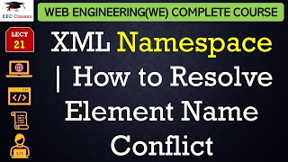 L21 XML Namespace  How to Resolve Element Name Conflict with Example  Web Engineering Lectures [upl. by Nosloc]