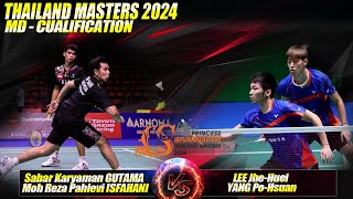 Sabar KGUTAMA  MReza Pahlevi ISF INA vs LEE JheHueiYANG PoHsuan TPE Thailand Masters 2024 [upl. by Marcin]