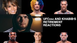 UFC 254 AND KHABIBS RETIREMENT REACTIONS [upl. by Swinton192]