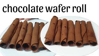 chocolate wafer roll recipe  chocolate wafers  sweet chocolate roll [upl. by Nwad591]