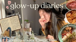 GLOWUP DIARIES ✨releasing anxiety selfcare journaling amp cooking nourishing vegan meals🌱mtl vlog [upl. by Ehsrop]