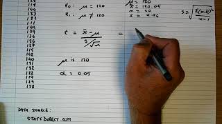 How To Perform a OneSample t Test By Hand [upl. by Leirea]