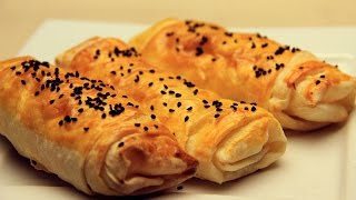 Peynirli Rulo Börek Tarifi  Hazır Yufkadan Kolay Çıtır Börekler [upl. by Jereme]