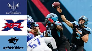 St Louis BattleHawks vs Dallas Renegades Full Game XFL 2020 Week 01 [upl. by Aisenat]