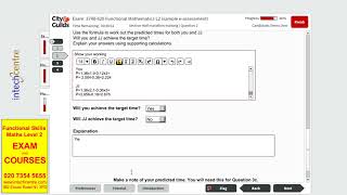 Functional Skills Maths Level 2 Sample 3 Part 3 Intech Centre [upl. by Eelra25]