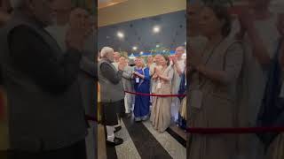 Russian nationals sing Krishna Bhajan to Welcome PM Modi In Kazan  shorts [upl. by Nies722]