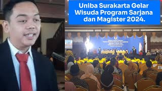 Uniba Surakarta Gelar Wisuda Program Sarjana dan Magister 2024 [upl. by Esaertal100]