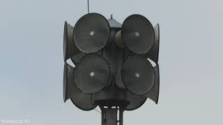 Federal Signal EOWS 1212 Siren Test Noon SiraTone Westminster Chimes Apple River IL [upl. by Joselyn953]