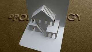 Pop Up House Card 3 Tutorial  Origamic Architecture [upl. by Anson]