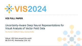 UncertaintyAware Deep Neural Representations for Visual Analysis of Vector Field Data  Fast Forwa [upl. by Dirfliw115]