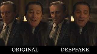 Deaging The Irishman 2019 Part 2 DeepFake Angelo Bruno Meeting Scene [upl. by Kissel]