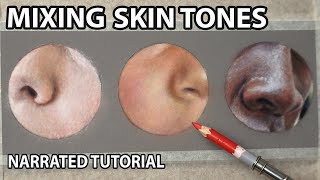 How To Mix 3 Types of Skin tones  Pastel Portrait Tutorial [upl. by Brandy]